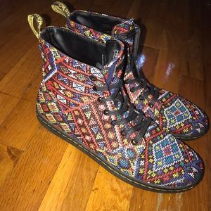 Beaded Aztec Mosaic Dr. Martens. Uk 8.